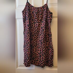 Wild Fable Floral Black and Pink Dress